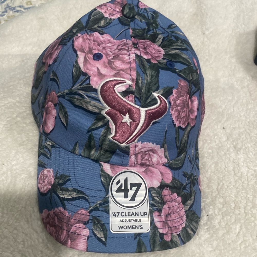 🆕🏈NFL '47 Adjustable Women's Peony  Pink FloralTrucker “Clean Up” Hat 🌸